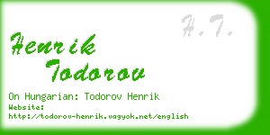 henrik todorov business card